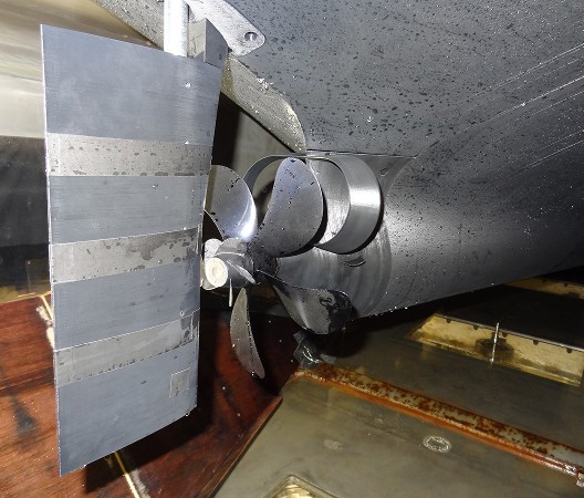 Aft view of Schneekluth Duct with Conventional Rudder